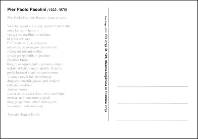 100 LET ROJSTVA P. P. PASOLINIJA